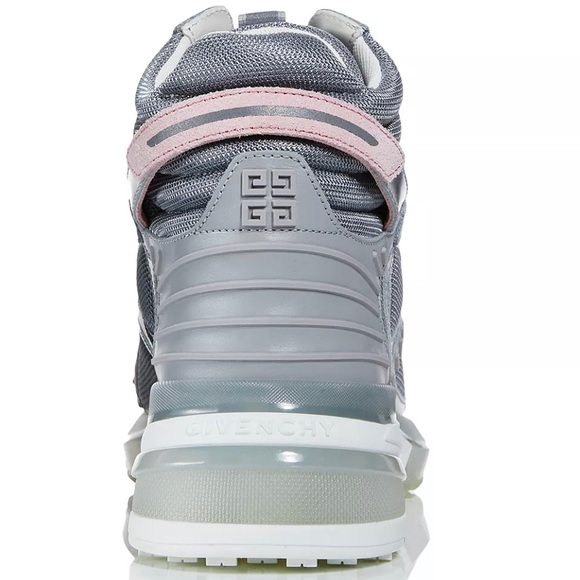 💫 NEW! GIVENCHY GIV 1 Mesh Metallic Clear-Sole High Top Sneakers 💫 - Picture 13 of 17